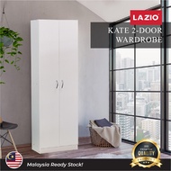 Ready Stock - Modern 2 Door White Wardrobe Armoire Cloth Cabinet With Storage For Living Room Bedroo