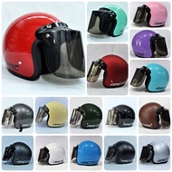 Helm Bogo Arc Polos Kaca Datar Bening clear Dewasa Pria Dan Wanita