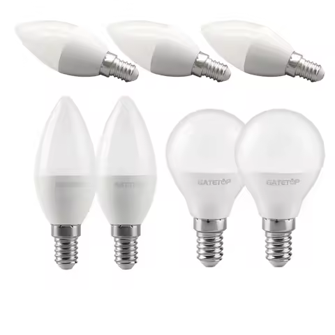 5Pack LED Light Bulb E14 5W G45 C37 AC 220V 110V 120V Mini Lamp No Flicker 3000K 4000K 6000K Cold Li