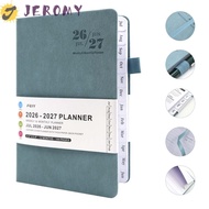 JEROMY 2026-2027 Schedule Book, Simple English Agenda Planner Notebook, Week Planner A5 Convenient T
