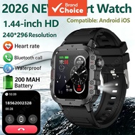Outdoor Smart Watch 1.44-inch AMOLED, Heart Rate Monitor, Bluetooth Call, LED Flashlight, Smartwatch