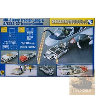 SkunkModels Workshop 1/48 MD-3 Navy Tractor (Long)&A/S32A-32 Combo Service Car Model Fighter Aircraf