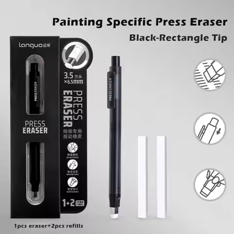 Simple Refillable Press Eraser Set No Debris Press Mechanism Sketch Drawing Eraser Eraser Pen Sketch