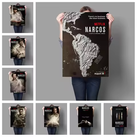 Narcos Movies American TV Poster Living Room Room Decorative Wall Art Painting Poster Art Decor canv