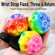 Wrist Return Ball PU Elastic Moon Ball Light Up Bounce Ball Hand Exercise Fidget Toy