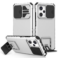 全城熱賣 - 適用於小米 紅米Note 12 Pro 5G / Poco X5 Pro 立體支架推窗手機殼（白色）