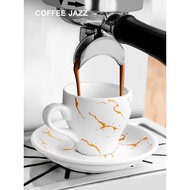 COFFEE JAZZ espresso Cup COFFEE Cup 80ML Household Cup Saucer Set espresso Ceramic Cup