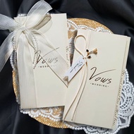 Wedding Simple Handwritten Vow Card Small Fresh Manifesto High-End Vow Marriage Book Giveaway Weddin