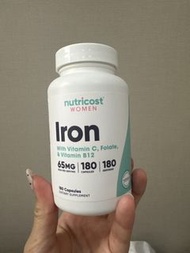 Nutricost 女裝鐵補充劑 (維他命C, B12, 葉酸)