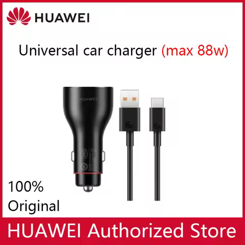 Original Huawei universal car charger (max 88w) black with 6AA-C1.0m data cable.