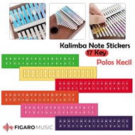 Kalimba 17 Keys Sticker / Kalimba Sticker - Small Plain Color Series