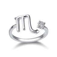 YFN 925 Sterling Silver Zodiac Sign Rings 12 Constellation Adjustable Ring Zodiac Jewelry Gift for W