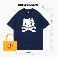 Hello Kitty Skull Crossbone Print Pure Cotton Oversize Short Sleeve T Shirt Unisex Y2K Top  6.8