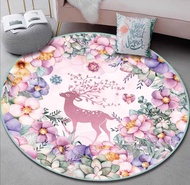 圓形圖案水晶短毛絨地毯, 地毯, 地墊|Sweet Home Round Shaped Crystal Velvet Carpet [地墊, 地板, 地板裝飾, 卧室地毯, 柔軟地毯, 裝飾, 家居佈