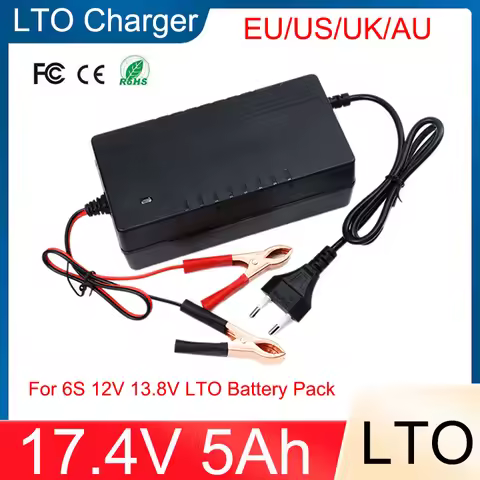 New 17.4V 5A LTO Smart Fast Charger AC 110-240V 50/60Hz With Fan For 6S 12V 13.8V 40A 45A Yinlong Li