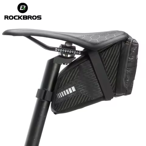 ROCKBROS 1.5L Large Capacity Bicycle Rear Saddle Bag Reflective MTB Road Bike Tail Bags Durable Stor