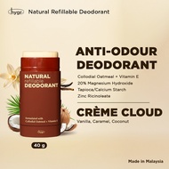 hygr Natural Refillable Deodorant Stick - Creme Cloud (40g)