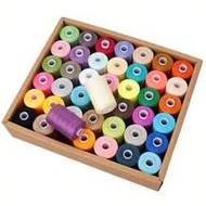 50pcs Assorted Color #402 Sewing Thread, Approx. 350m/137.8in Per Roll, For DIY Sewing, Needlework, 