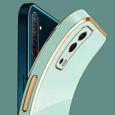 For OnePlus Nord2 Case Luxury Square Plating OnePlus Nord 2 Phone Case ShockProof Silicone 1+ Nord 2