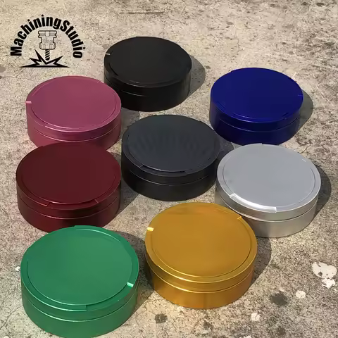 Aluminum Snus Cans Snuffbox custom logo with Lid Customized Logo 3 Layers Christmas Gifts metal can