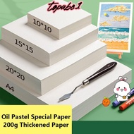 TOPABC1 50Sheets/Set Oil Pastel Special Paper, 200g Thickened Square Oil Painting Paper, Thickened M