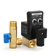 SPN 1/2" Dn15 Electric Timer Auto Water Valve Electronic Drain Solenoid Valve For Air Compressor Con