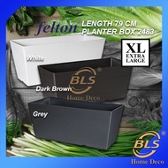 BLS EXTRA LARGE LENGTH 79 CM FELTON PLANTER BOX 2483 MODERN VEGEBATLE GARDEN TOOLS KOTAK PENANAM SAY