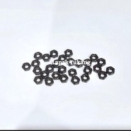 Vcju- 100Pcs Black M3 Nuts M3 Hex Nuts