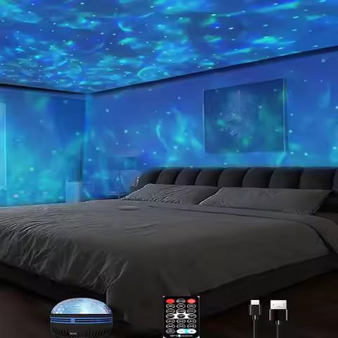 1pc Star Projector, Galaxy Projector, Water Ocean Wave Projector For Bedroom Night Light Room Decor 