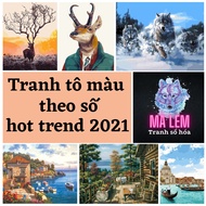 Coloring by numbers Ma Lem (frame 40X50cm)/ Ma Lem digital coloring picture (40X50cm)