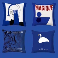 Nordic Pillowcase ins Style Blue Pillow Light Luxury Guchen Sofa Pillow Pillowcase Klein Blue Pillow