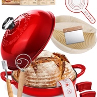 26cm Enamel Cast Iron Pot frying pan Dutch Oven Sourdough Bread Casserole Pot Induction & Oven Safe 