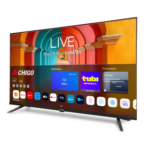 Global Version Android 11 Smart TV, 32 40 43 50 Inch, 4K UHD Frameless LED TV, WiFi Bluetooth Netfli