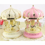 Music Gift music box music box carousel Horse carousel Unique Play Home Decoration Display
