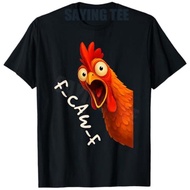 S-5XL Baju Funny Chicken F-Caw-F Graphic T-shirt FCAWF Rooster Halloween Meme Shirt for Lelaki & Wan