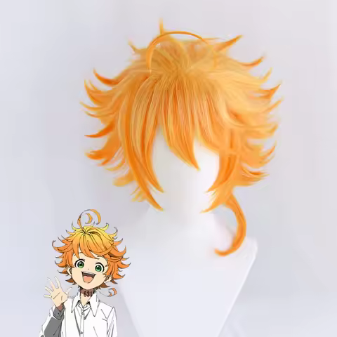 Emma Cosplay Wig Anime Yakusoku no Neverland Women Orange Cosplay Wig The Promised Neverland Emma Co