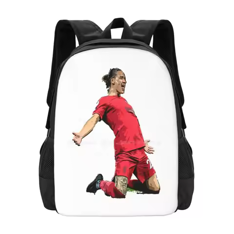 Darwin Nunez Hot Sale Schoolbag Backpack Fashion Bags Darwin Nunez Fc Ynwa The Kop The Reds Football