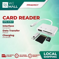 PINERGY OTG CARD READER 3 IN 1 LIGHTNING / TYPE-C TO SD/TF + USB CONVERSION CABLE