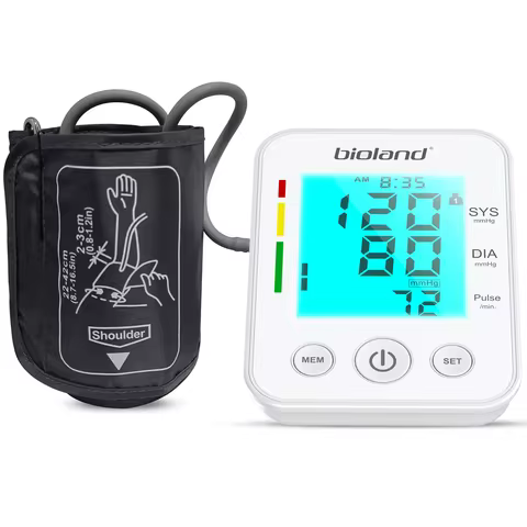 bioland 2008 Blood Pressure Monitor Tensiometer Upper Arm Automatic Digital BP Machine Heart Rate Mo