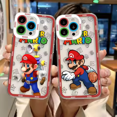 Game Super M-Mario Bros Clear Phone Case For Samsung A72 A71 A57 A56 A55 A54 A53 A52 A51 A36 A35 A34