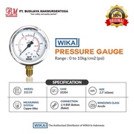 (GB5C) PRESSURE GAUGE WIKA 212.53, 1/4" BSP, SIZE 2.5 INCH 0 TO 10KG