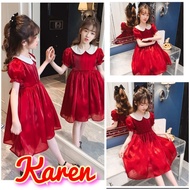 Baju Dress Anak Perempuan Usia 6 - 9 Tahun Dres Collar Karen Kid