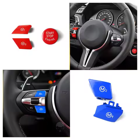 M1 M2 Buttons Start Cover Trim Fit for BMW M2 M3 M4 M5 M6 X5M X6M F80 F82 F10 F06 F13 F85 F86 F30 F3