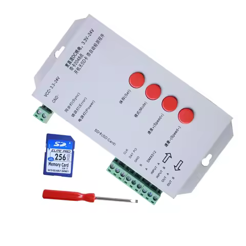 T1000S K1000C SD card for WS2801 WS2811 LPD6803 led pixel controller RGB full color DMX512 2013 new 