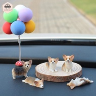 Miniature Corgi Car Decorations Cute Realistic Dog Model Desktop Decorations Car Dashboard Micro Lan