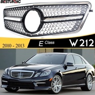 W212 Replacement Diamond Grille for Mercedes E Class Sedan W212 Tourer S212 2010 - 2013 E200 E300 E250 (Not for E63 or 2 Door)