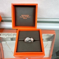 (多碼現貨) 全新 Hermes chaine d'ancre enchainee ring 豬鼻子銀戒指 47/51/54 碼