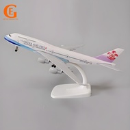 China Airlines Boeing 747 Aircraft Model with Landing Gear Wheels Taiwan B747 Alloy Airplane Toy Gif