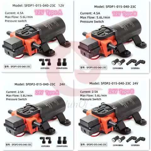 Seaflo 23C Series 1.5GPM/40PSI Automatic Marine Water Diaphragm Pump 12V 24V Self Priming Boat yacht