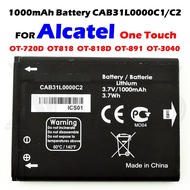 Alcatel A382G OT-i808 2001 X 813 979 720 818 891 3040 CAB31L0000C1 Battery 1000mAh CAB31L0000C2 CAB3